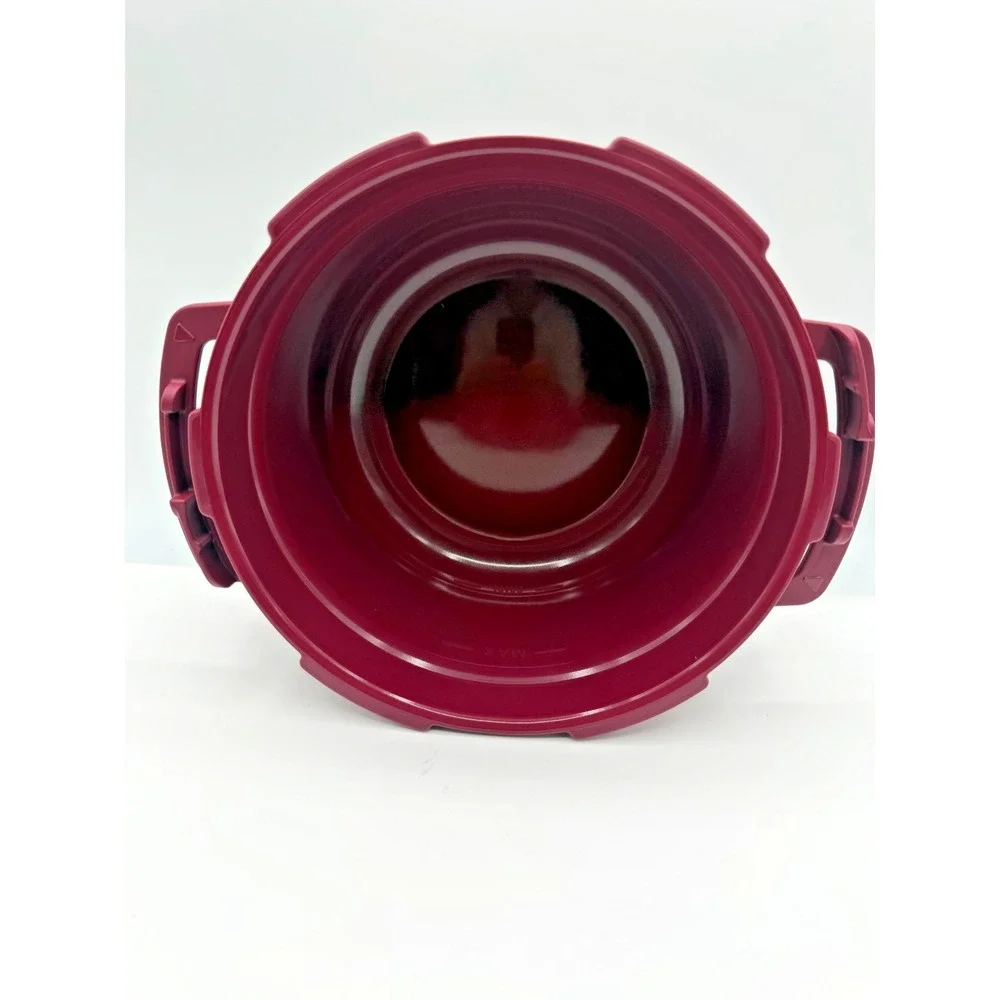 NEW!  Tupperware Wine Red Microwave Pressure Cooker with Venting Seal